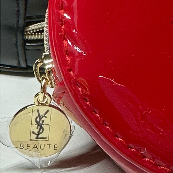 Yves Saint Laurent (YSL) Beaute’ Red Patent Makeup Bag w/ Add on Extender GWP - Picture 6 of 8